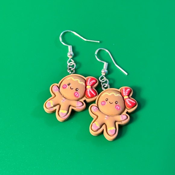 Ginger Bread Cookie Earrings - Picture 1 of 1